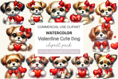 Valentine Cute Dog Clipart Bundle - CraftNest - Digital Crafting and Art