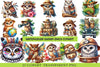 Safari Owls Clipart