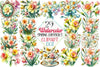 Spring Daffodils Coquette Clipart Bundle