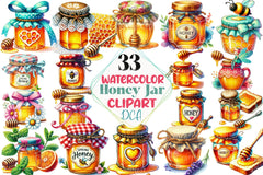 Spring Honey Jar Clipart Bundle 1 - CraftNest - Digital Crafting and Art