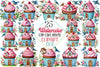 Spring Cupcake House Clipart Bundle