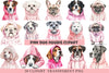 Pink Dog Hoodie Clipart Bundle