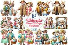Easter Old Couple Clipart Bundle - CraftNest - Digital Crafting and Art