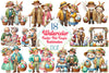 Easter Old Couple Clipart Bundle