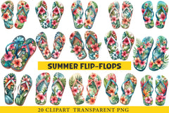 Summer Flip Flops Clipart Bundle - CraftNest - Digital Crafting and Art