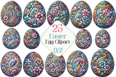 Easter Egg Clipart Bundle 1 - CraftNest - Digital Crafting and Art