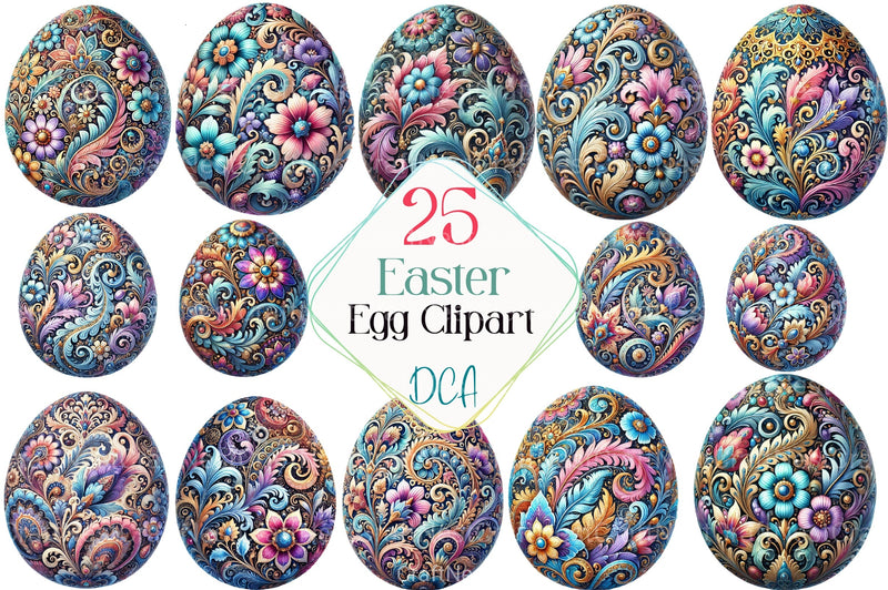 Easter Egg Clipart Bundle 1 - CraftNest - Digital Crafting and Art