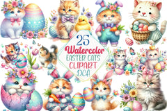 Easter Cats Clipart Bundle - CraftNest - Digital Crafting and Art