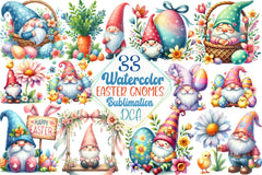 Cute Easter Gnomes Clipart Bundle - CraftNest - Digital Crafting and Art