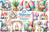 Cute Easter Gnomes Clipart Bundle