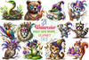 Mardi Gras Animal Clipart Bundle