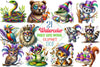 Mardi Gras Animal Clipart Bundle 2