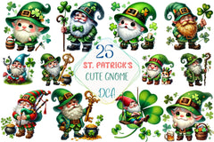 St. Patrick's Day Gnome Clipart Bundle - CraftNest - Digital Crafting and Art