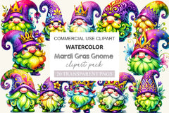 Mardi Gras Gnome Clipart Bundle 3 - CraftNest - Digital Crafting and Art