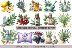 Natural Remedies Clipart - CraftNest - Digital Crafting and Art