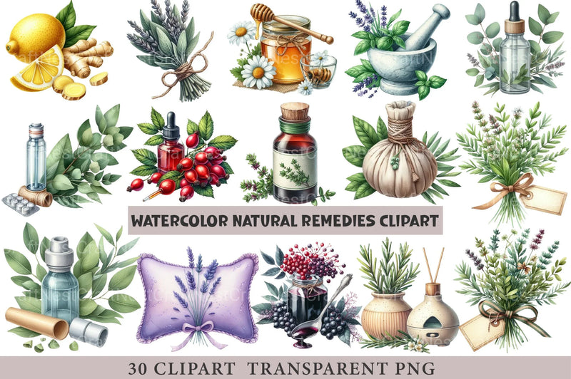 Natural Remedies Clipart - CraftNest - Digital Crafting and Art