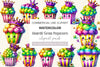 Mardi Gras Popcorn Clipart Bundle