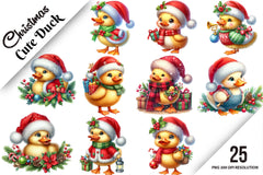 Christmas Cute Duck Clipart Bundle - CraftNest - Digital Crafting and Art