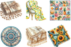 Summer Blanket Sublimation Clipart Bundle - CraftNest - Digital Crafting and Art