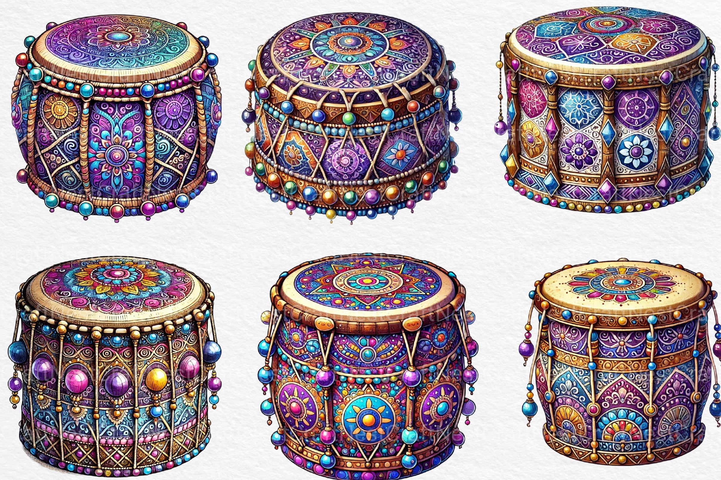 Mardi Gras Drum Clipart Bundle 1 - CraftNest - Digital Crafting and Art