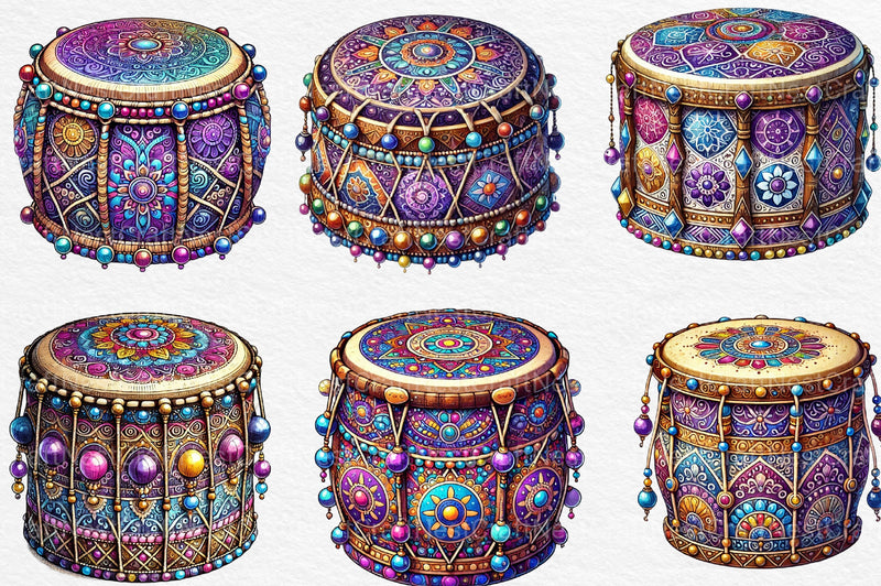 Mardi Gras Drum Clipart Bundle 1 - CraftNest - Digital Crafting and Art