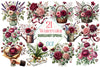 Burgundy Spring Clipart Bundle 555