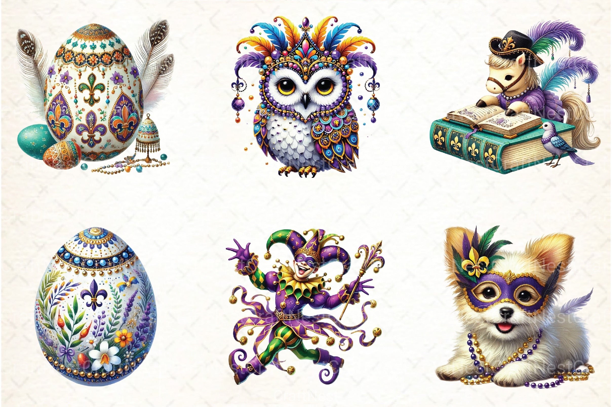 Mardi Gras Clipart Bundle 32 - CraftNest - Digital Crafting and Art