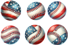 4th of July Baseball Clipart - CraftNest - Digital Crafting and Art