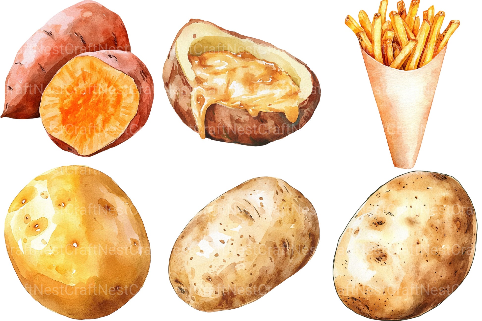 Potato Clipart Bundle - CraftNest - Digital Crafting and Art