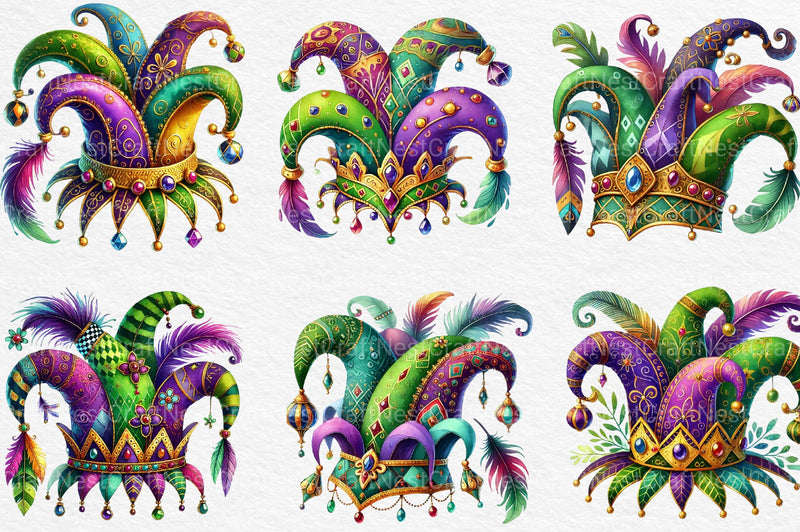 Mardi Gras Hat Clipart Bundle 1 - CraftNest - Digital Crafting and Art