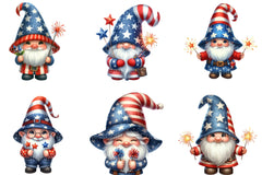 4th of July Gnome Clipart - CraftNest - Digital Crafting and Art