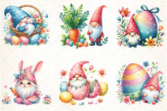 Cute Easter Gnomes Clipart Bundle - CraftNest - Digital Crafting and Art