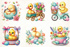 Vintage Easter Duck Clipart Bundle 2 - CraftNest - Digital Crafting and Art