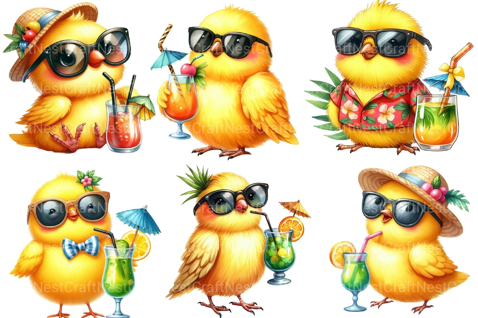 Summer Tropical Toucan Clipart Bundle - CraftNest - Digital Crafting and Art