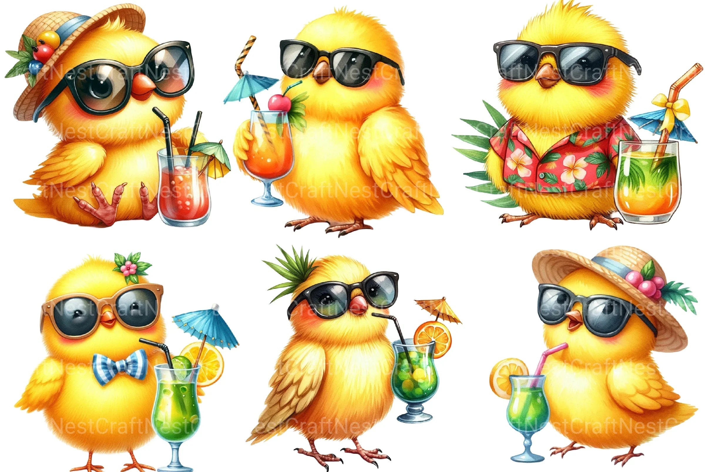 Summer Tropical Toucan Clipart Bundle - CraftNest - Digital Crafting and Art