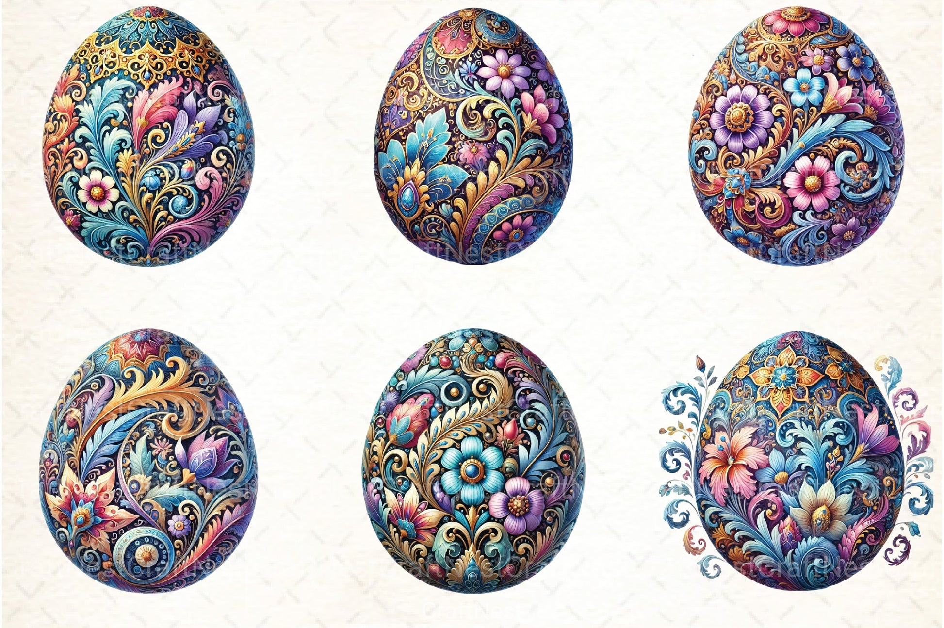 Easter Egg Clipart Bundle 1 - CraftNest - Digital Crafting and Art