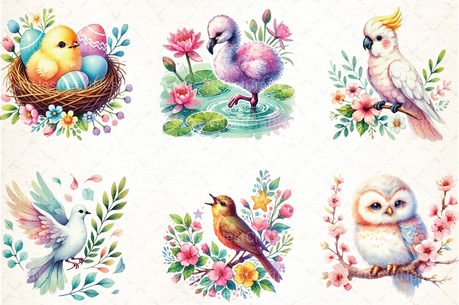 Spring Birds Clipart Bundle 99 - CraftNest - Digital Crafting and Art