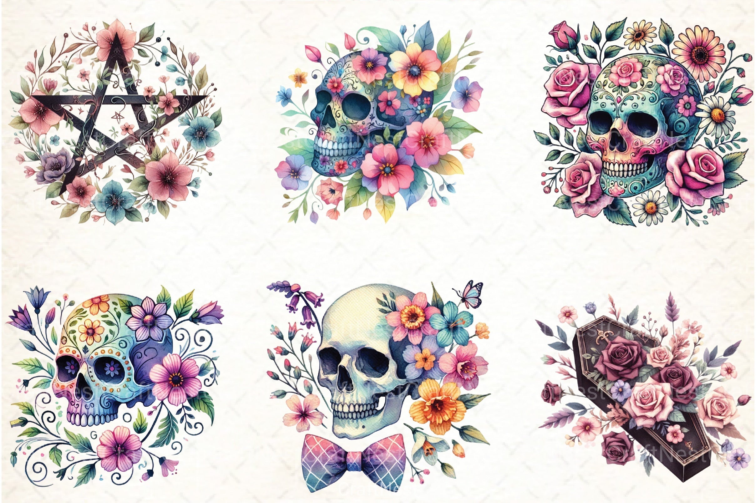 Gothic Spring Clipart Bundle 8 - CraftNest - Digital Crafting and Art