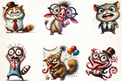 Crazy Funny Animals Clipart Bundle 1 - CraftNest - Digital Crafting and Art