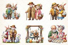 Easter Old Couple Clipart Bundle - CraftNest - Digital Crafting and Art