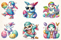 Easter Hip Hop Bunny Clipart Bundle - CraftNest - Digital Crafting and Art