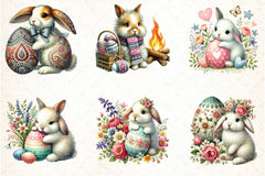 Easter Bunny Egg Clipart Bundle - CraftNest - Digital Crafting and Art
