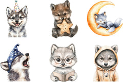 Cute Baby Wolf Clipart - CraftNest - Digital Crafting and Art