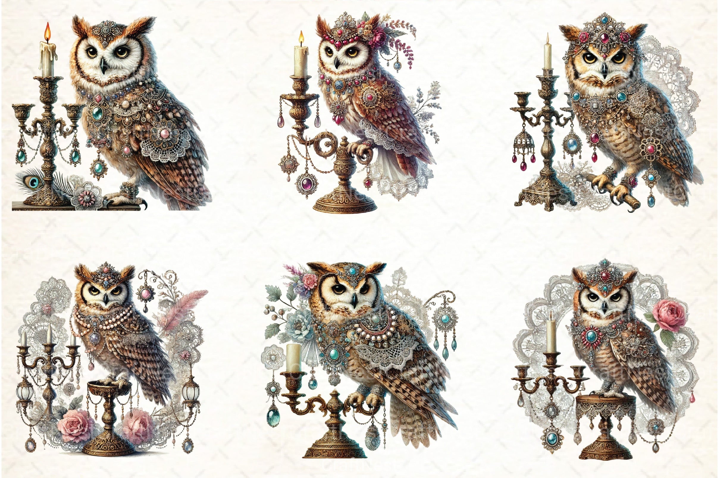 Owls Clipart Bundle 99 - CraftNest - Digital Crafting and Art