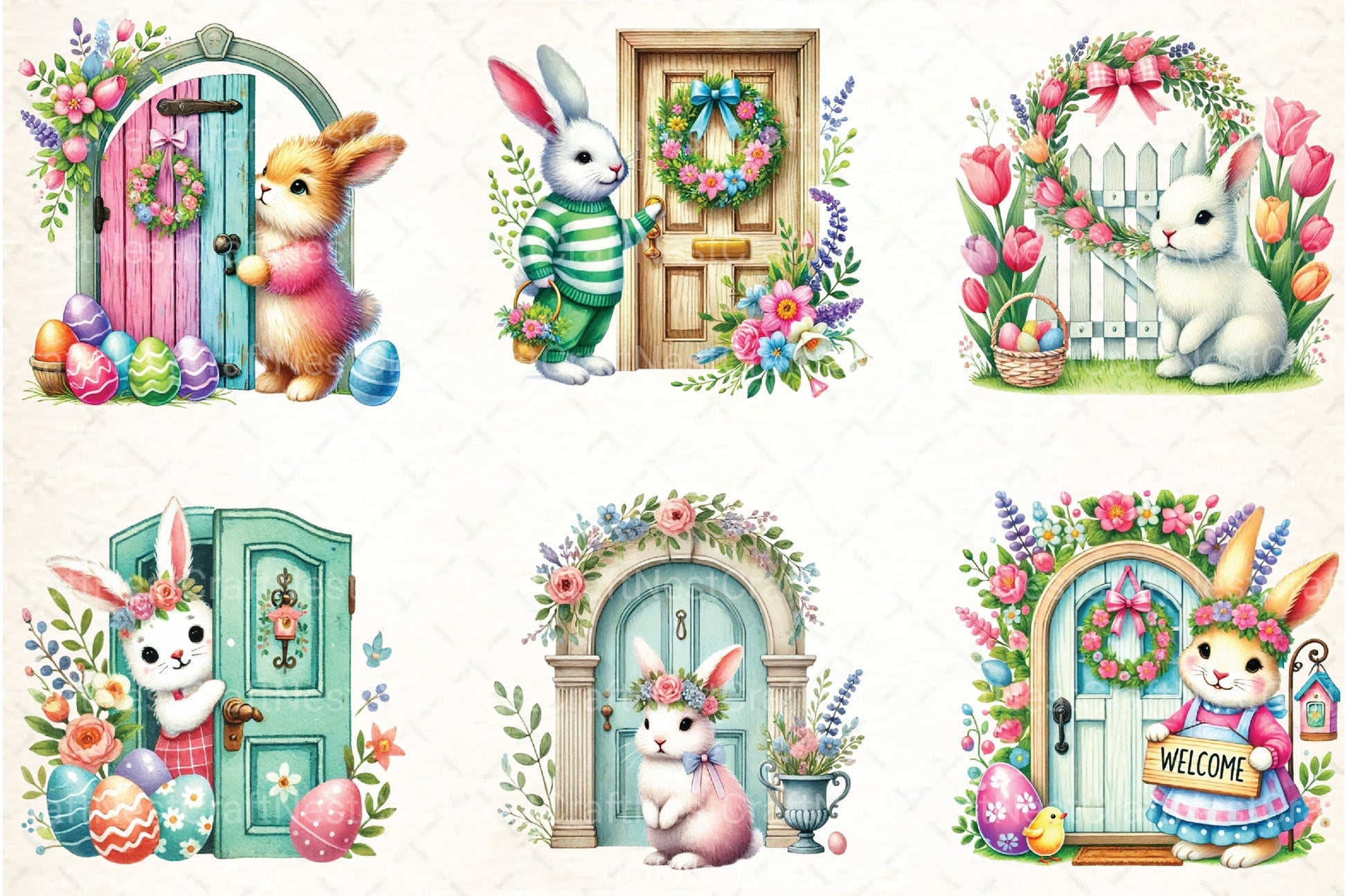 Easter Bunny Clipart Bundle 88 - CraftNest - Digital Crafting and Art