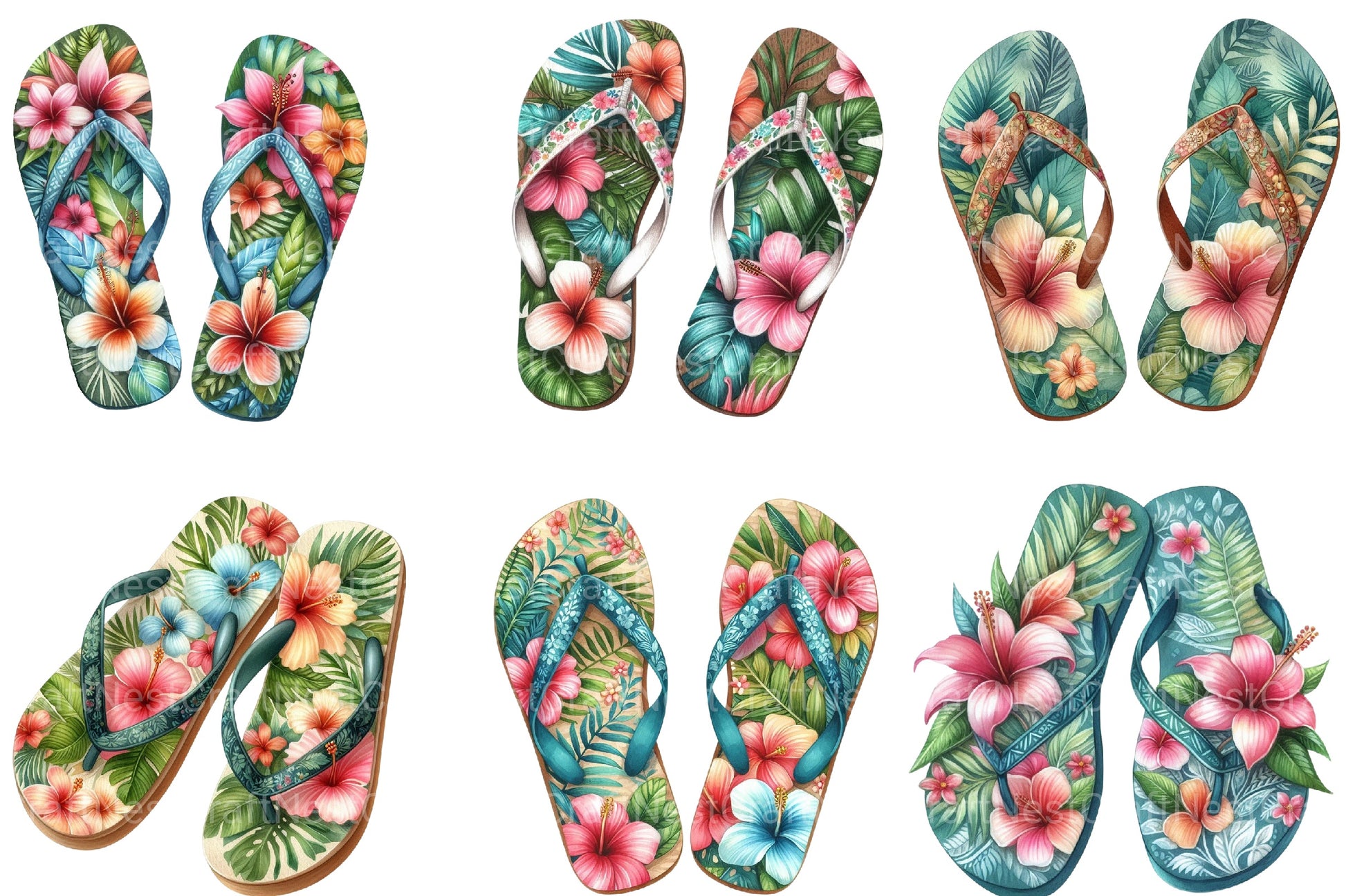 Summer Flip Flops Clipart Bundle - CraftNest - Digital Crafting and Art