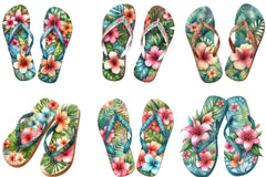 Summer Flip Flops Clipart Bundle - CraftNest - Digital Crafting and Art