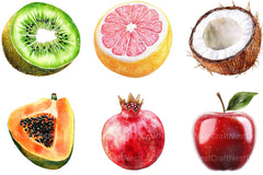 Summer Fruit Clipart - CraftNest - Digital Crafting and Art
