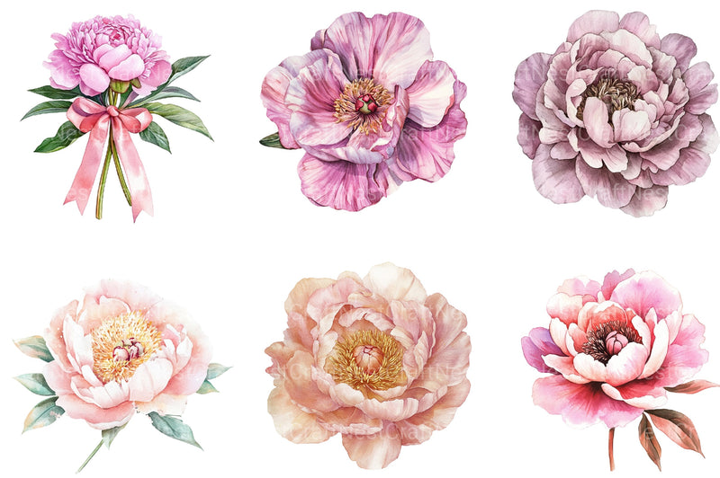 Peony Mother’s Day Clipart Bundle - CraftNest - Digital Crafting and Art