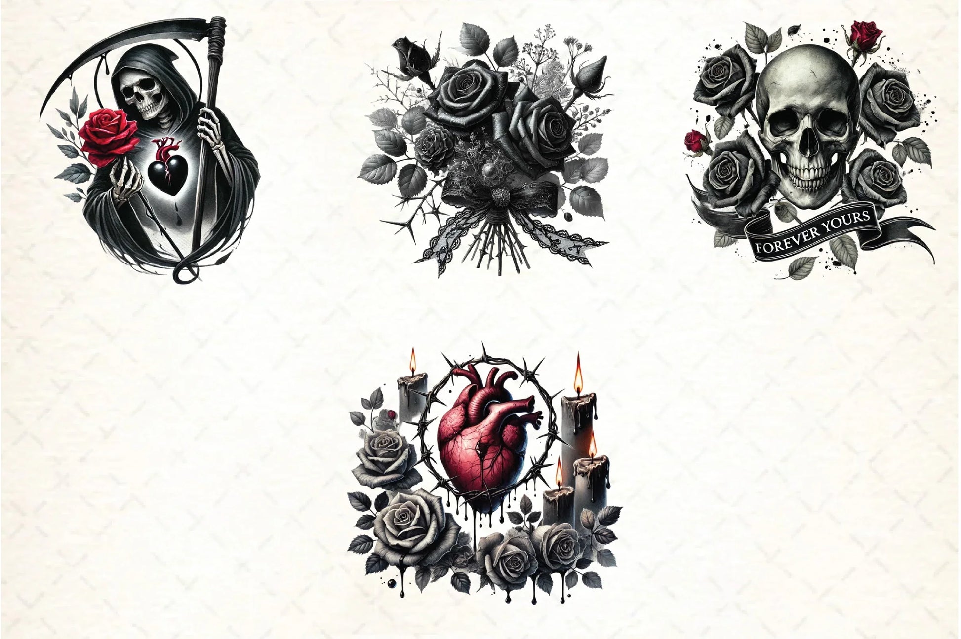 Gothic Valentine's Day Clipart Bundle - CraftNest - Digital Crafting and Art